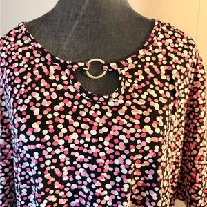 Bon worth Polka Dot Keyhole Top nwt Sz xl